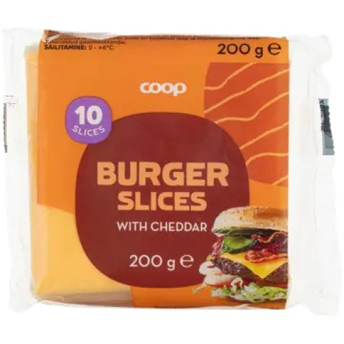 Сыр плавленый Чеддер Coop ломтики 200 г 