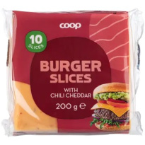 Сыр плавленый Coop чили-чеддер ломтики 200 г 
